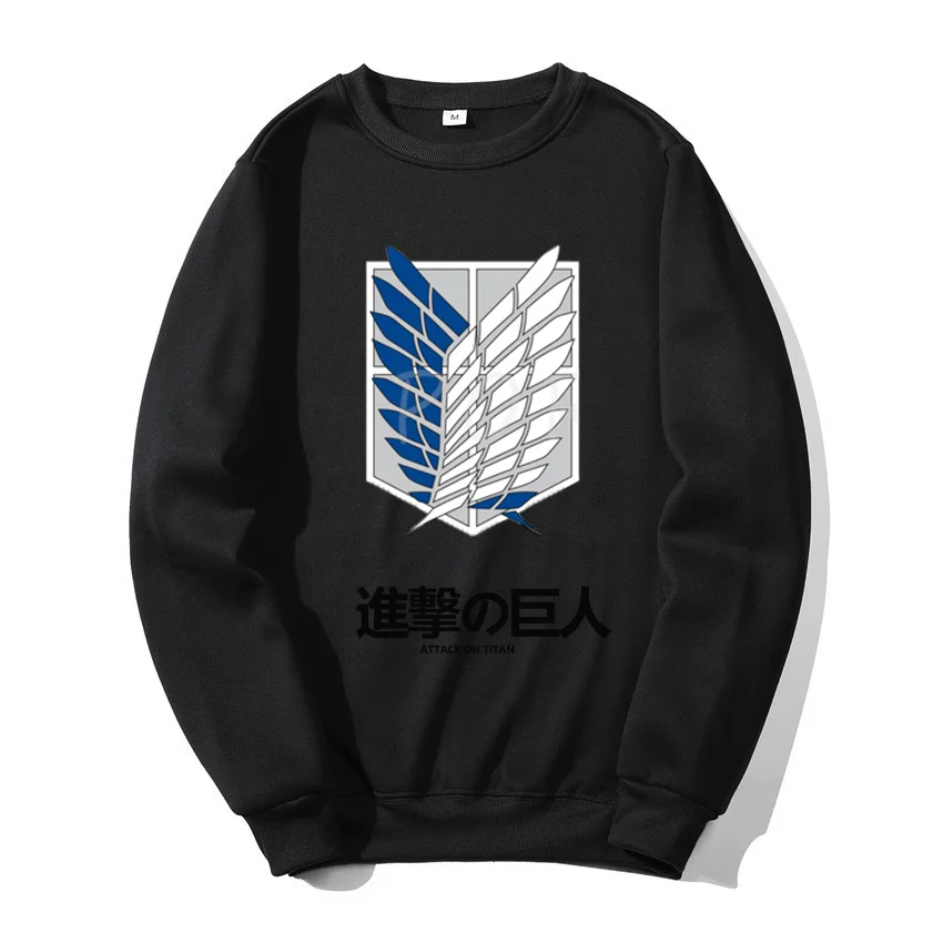 

2021 Attack Titan Hudi Fashion Hiphop Pulled Casol Top Anime Giant Harajuku Sweatshirt Men Multicolor Large Size