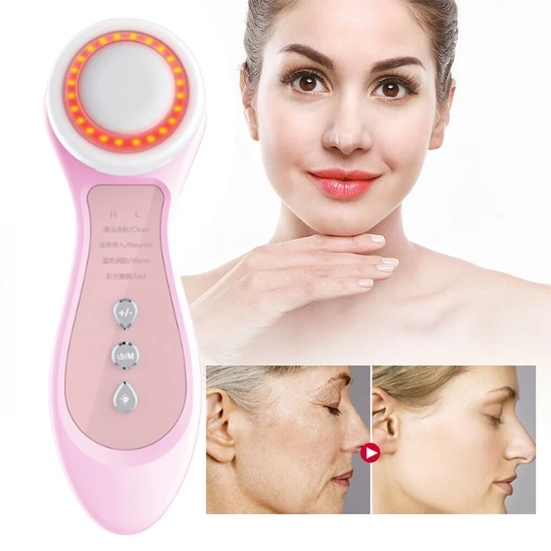 2020 Facial Galvanica Face Massager Hot Cold Compress Hammer EMS Machine Wrinkle Lifting Skin Care Beauty Products