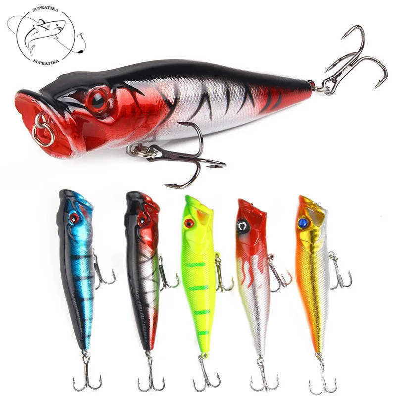 

5Pcs/lot 9cm 12.5g Wobbler Minnow Popper Bait Fishing Lure Laser Hard Baits With 2 #6 Hooks For Sea River Pesca