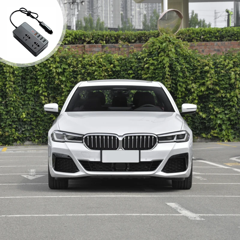 

Automobile Inverter Car Power Transformer Socket 4 USB Ports QC3.0 Fast Charge Multifunctional for Vehicle Car Automobile