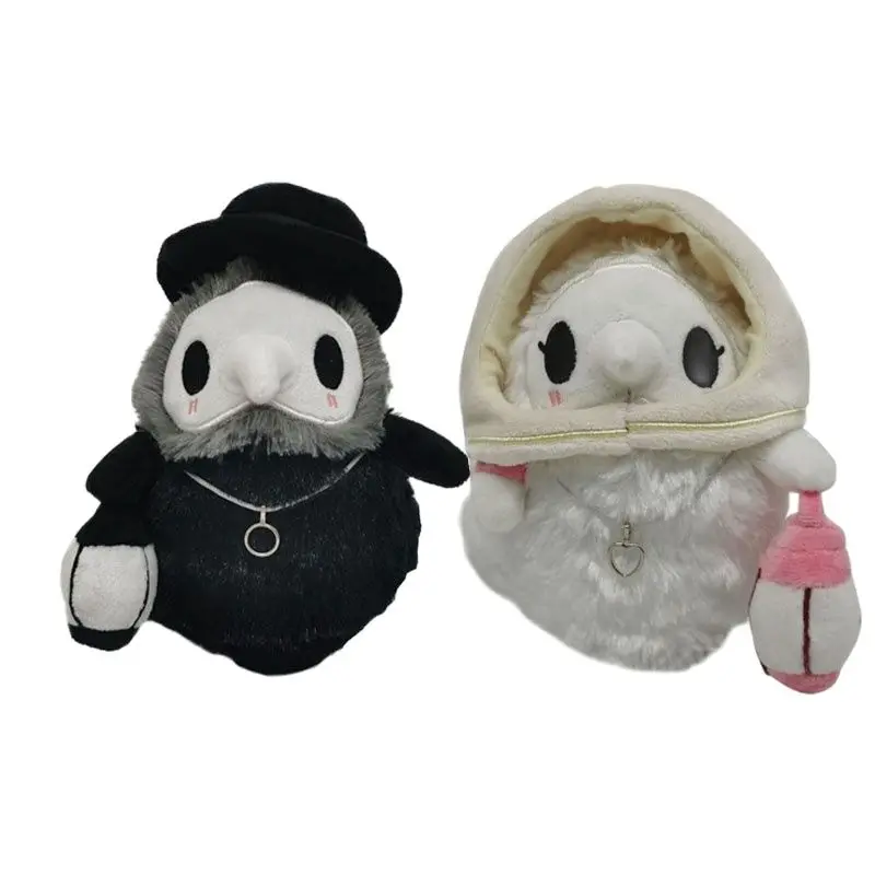 

New 20cm cartoon animal Doctor stuffed Plush toy Halloween Doctor Party prom Props Luminous plush toys gifts