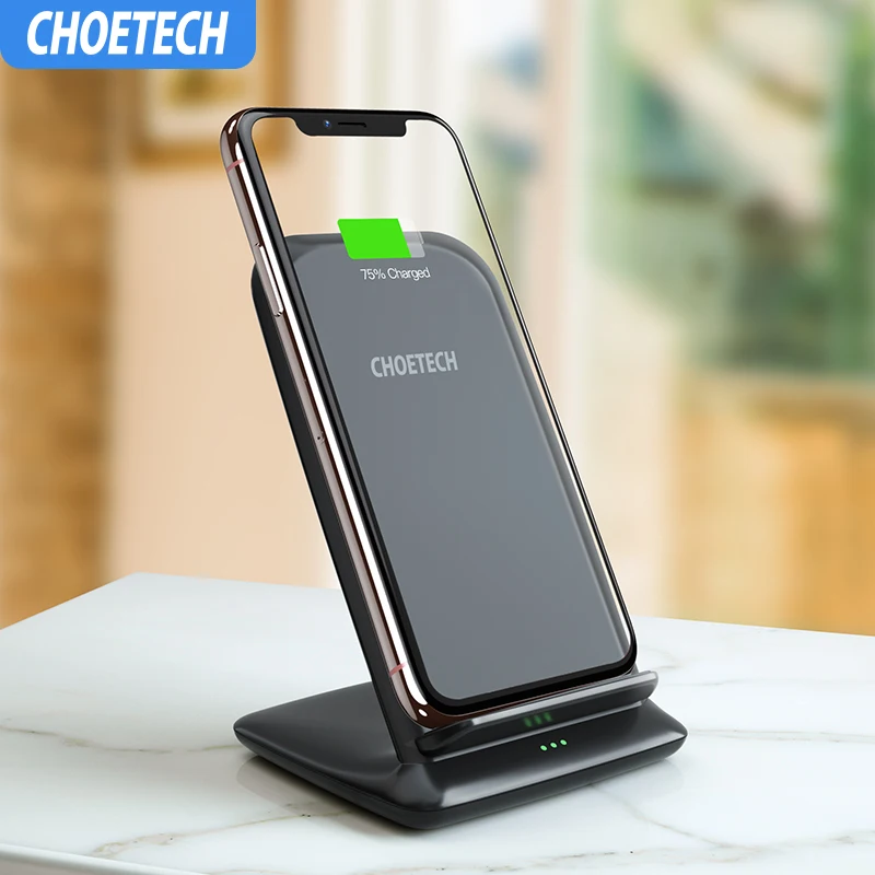 CHOETECH 15 Вт QI беспроводной Зарядник для LG V30 + V35 G8 Быстрое беспроводное зарядное
