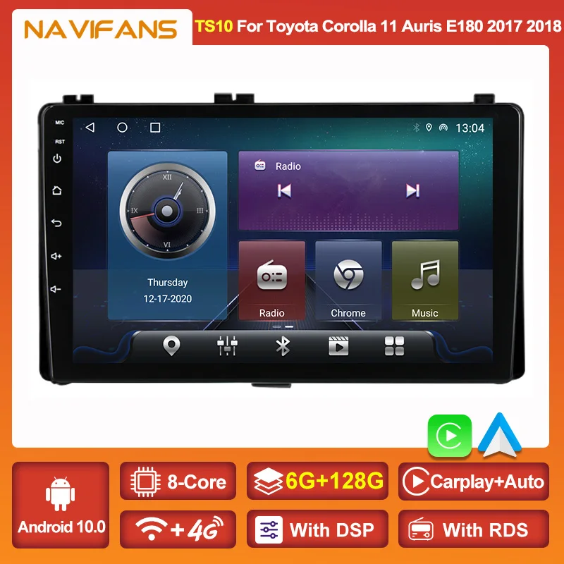 

DSP Android 11 Carplay Auto Car Radio For For Toyota Corolla 11 Auris E180 2017 2018 Multimedia Player 2DIN NO DVD Head Unit FM