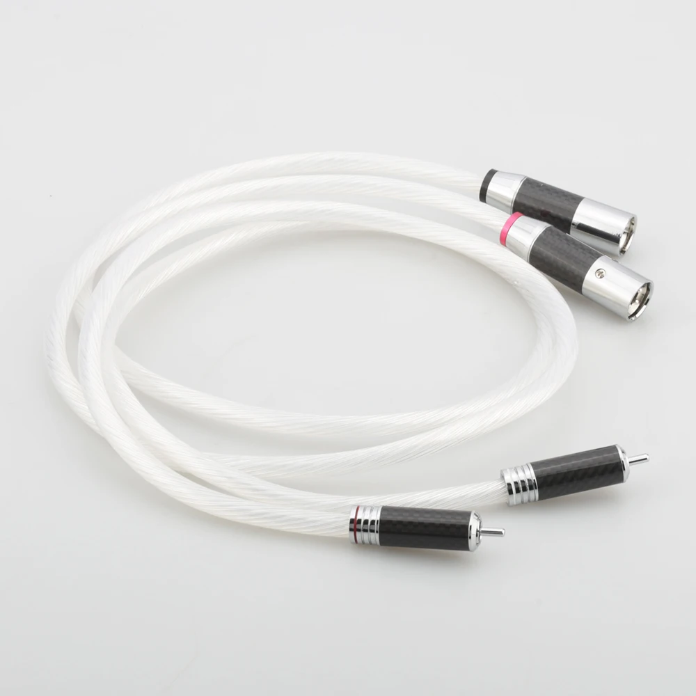 Audiocrast Pair 5N однокристальный посеребренный 2RCA штекер к 2XLR аудио кабель HIFI|Кабели VGA|