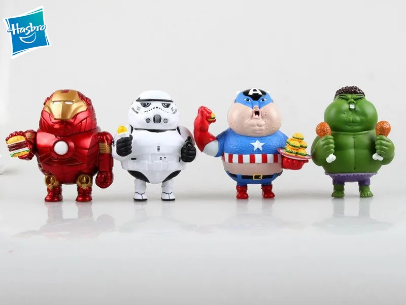

Фигурка героя мультфильма «мстители», «ест еду», «толстый супергерой», «Капитан Америка, Халк, Дарт», игрушки, модель 10 см