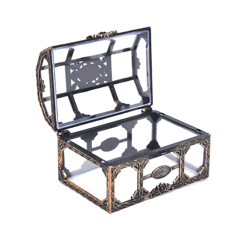 

Plastic Transparent Money Container Storage Box Toys Pirate Anime Toys For Children Pirate Crystal Gem Treasure Box Toy Figures