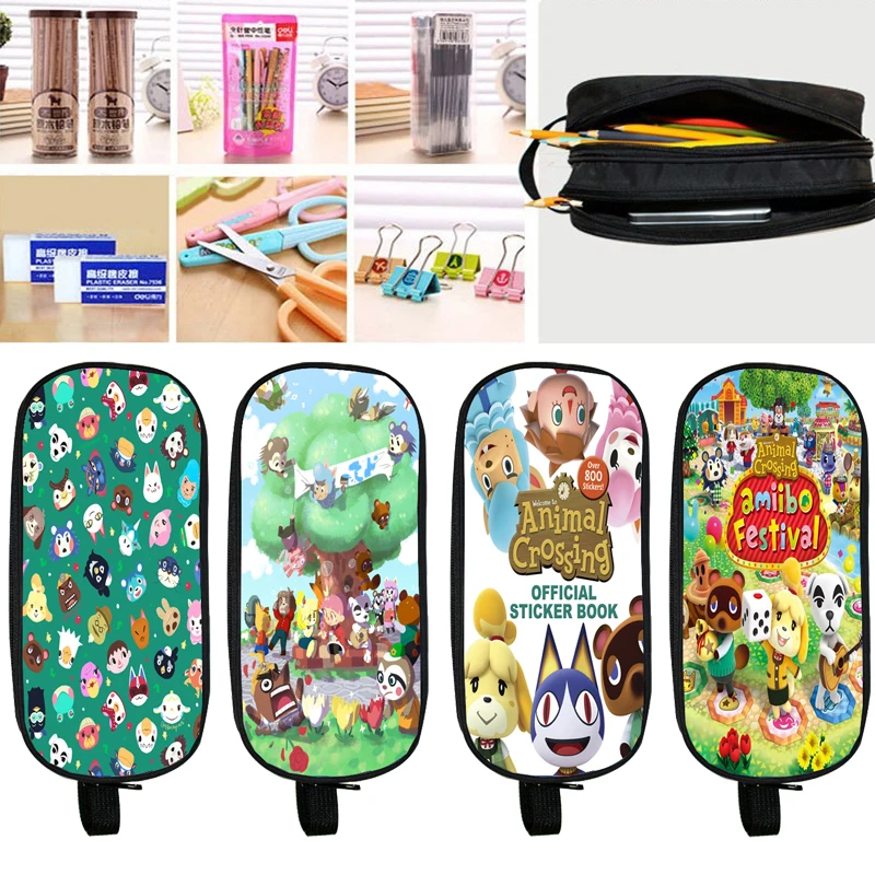 

Double Layer Cute Animal Crossing Pencil Case Toddler Kids Pen Box Zipper Bags Girls Boys Makeup Storage School Supplies