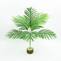 62cm 8 heads large artificial palm tree tropical fake plant branch real touch green palm leafs plastic leaves for home balcony