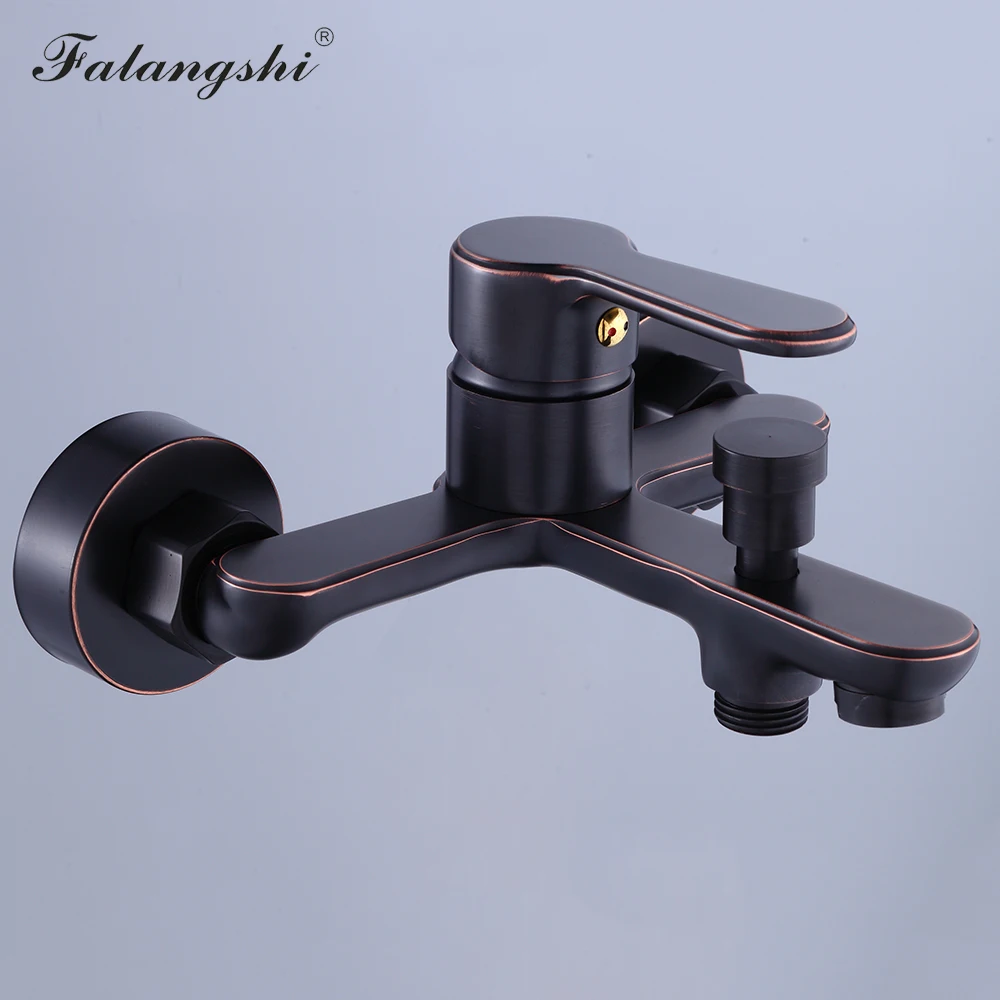 Falangshi Набор смесителей для ванной комнаты черная бронза смеситель горячего и