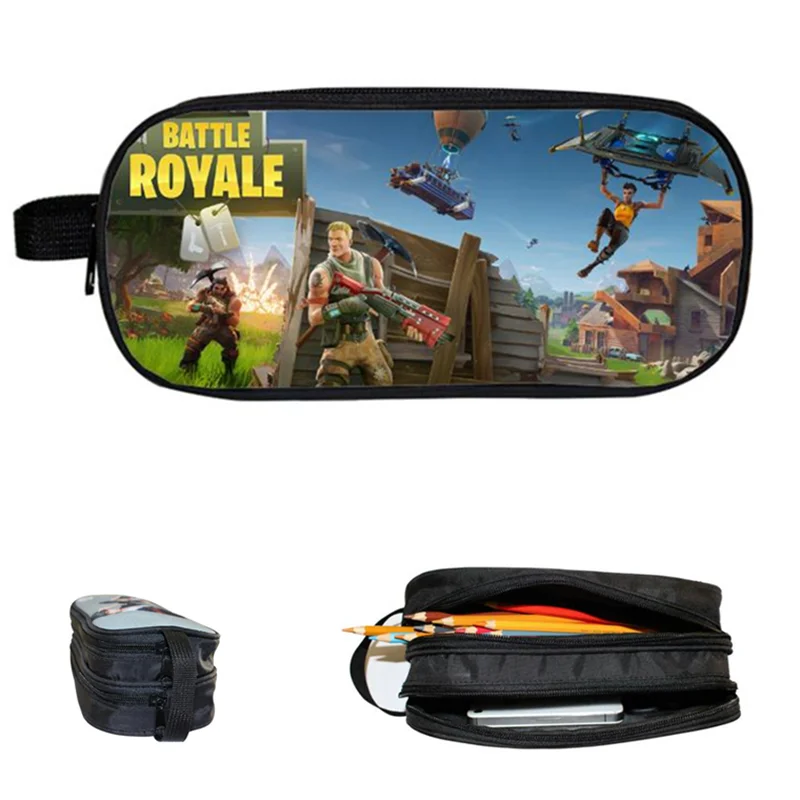 FORTNITE estojo escolar пенал школьный студенческий Карандаш Чехол из мультфильма, серия «Han», Детская сумка для карандашей