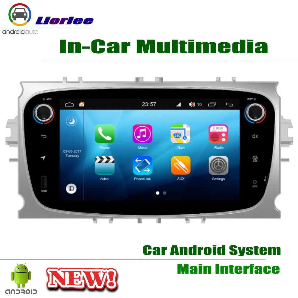 Carplayer Android System Core A53 PX5 7 &quotHD IPS ЖК-экран для Ford Galaxy 2010-2012 радио плеер GPS Navi