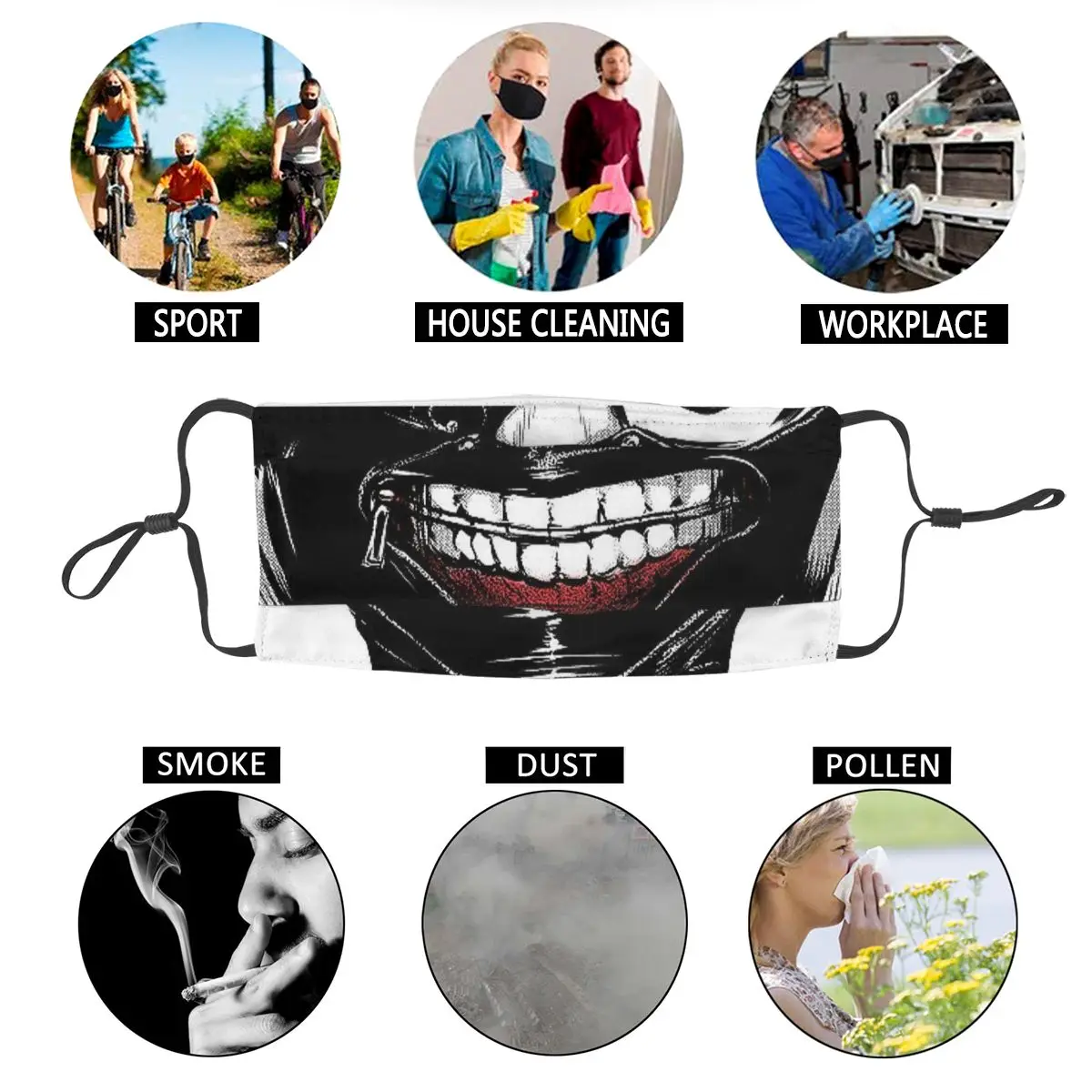 

Ken Kaneki Mascarilla Masque Mask Mouth Cover Tokyo Ghoul Touka Kirishima Seek Novelty Animation Facial Protective