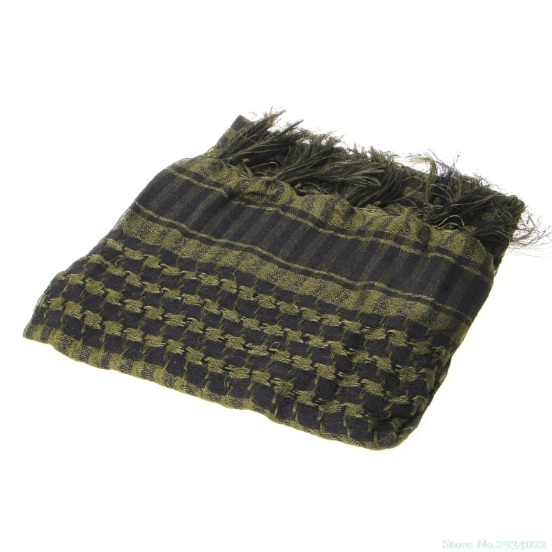 Армейский зеленый Военный Тактический Keffiyeh Шарф в арабском стиле Охота Велоспорт шаль головной убор Армейский Камуфляж Y51D - Цвет: Армейский зеленый