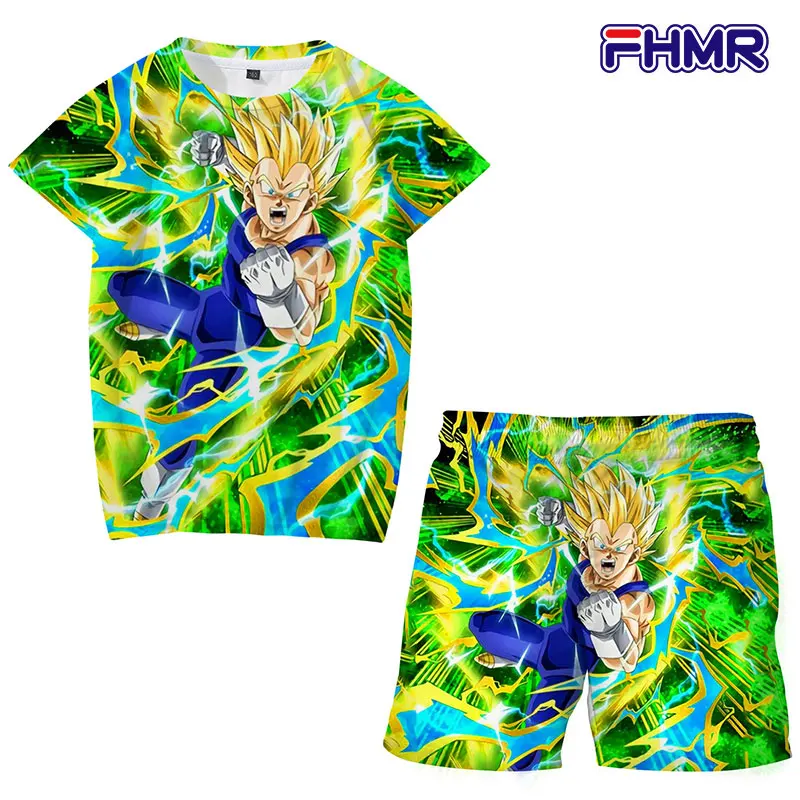 

Dragon Dbz Ball Z Sets Children's Suit Anime T Shirt+shorts 2pcs Polyester 4-14y Girls Boys Clothes Sets 2021 New Sports Suit