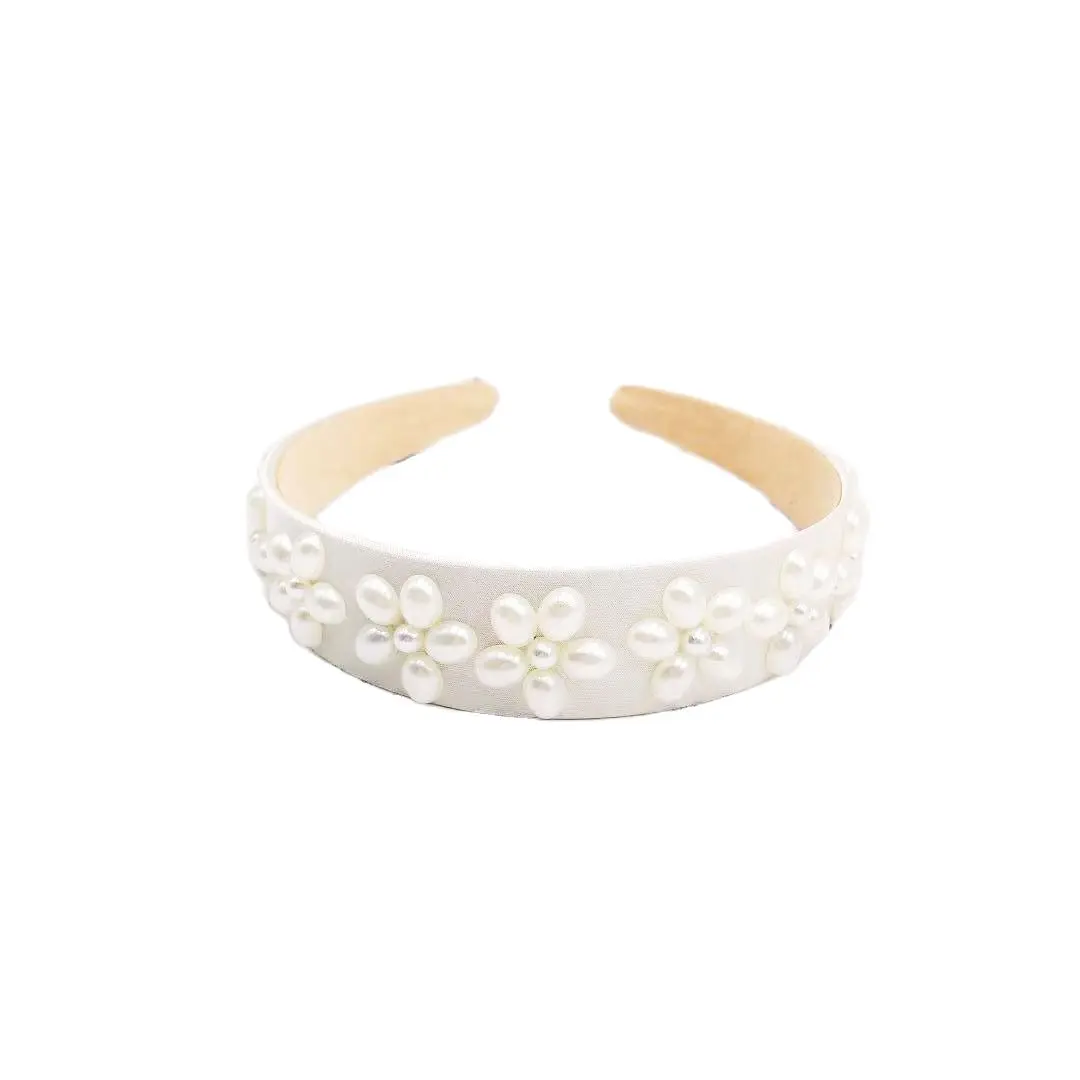 

Baroque Big Colored Pearl Headband Hairband for Women Girls Metal Beads Flower Head Hair Accessories Wholesale and Drop Shipping