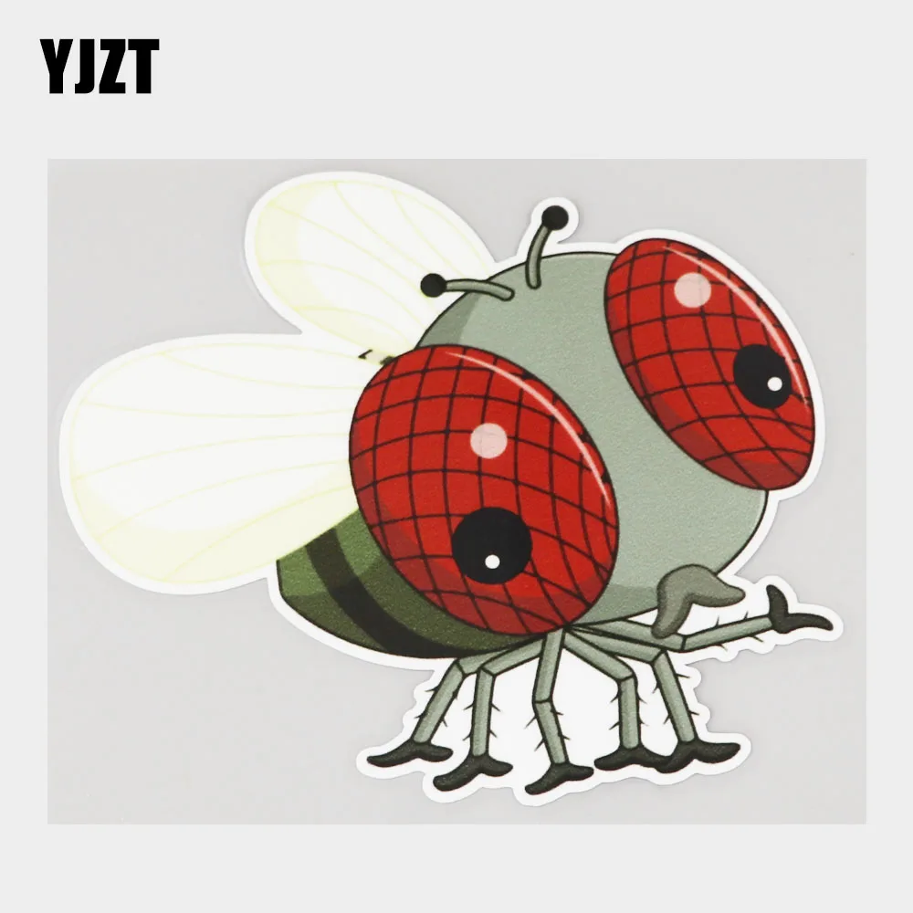 

YJZT 14.5CM×12.3CM Cute Fly Cartoon Creative Car Sticker PVC Decal 11C-0388
