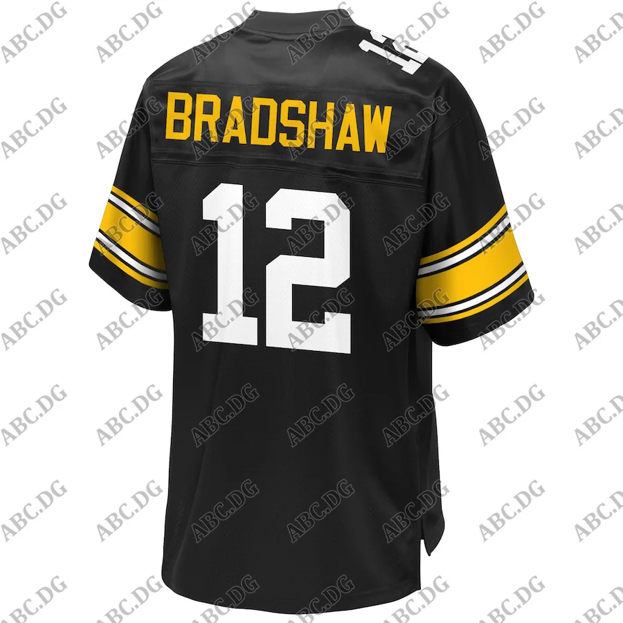 

Customized Stitch Men Women Kid Youth Pittsburgh Terry Bradshaw Pro Line Black Retired Player Jersey 4XL 5XL 6XL