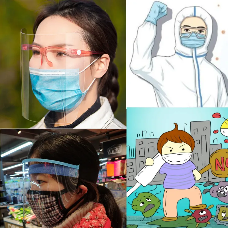 Dust-Proof Face Protective Kitchen Transparent Shield Anti-Oil Onion Goggles Mask Saliva Splash Guard Cooking Tools | Дом и сад