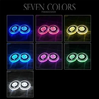 2pcs led light car cup holder mat 7 colors changing proof luminescent interior lamp atmosphere water usb pad cup charging n6x2