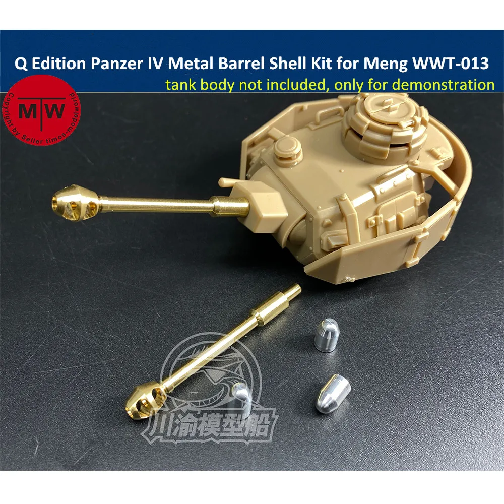 

Q Edition Panzer IV Metal Barrel Shell Kit for Meng WWT-013 German Medium Tank Model CYD016