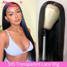 Парик на сетке 5x5 бразильские прямые человеческие волосы парики для женщин 250 плотность HD прозрачный парик на сетке 4x4 парик на сетке