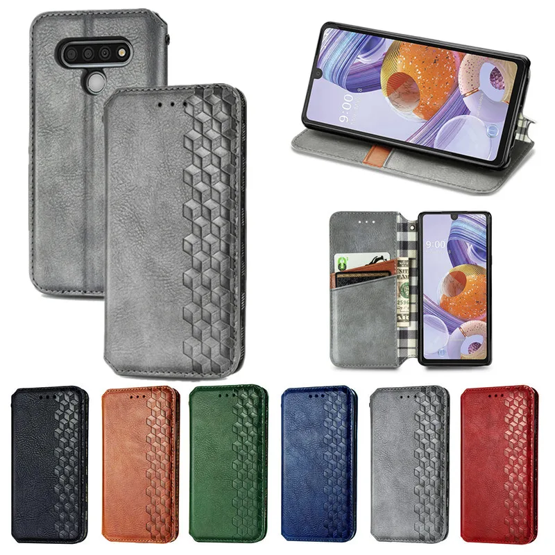 

Luxury Flip Leather Wallet Case for LG K52 K42 K71 Stylo 6 7 Style3 Velvet 2 Pro Cover Card Slot Folded Bracket Shockproof Funda