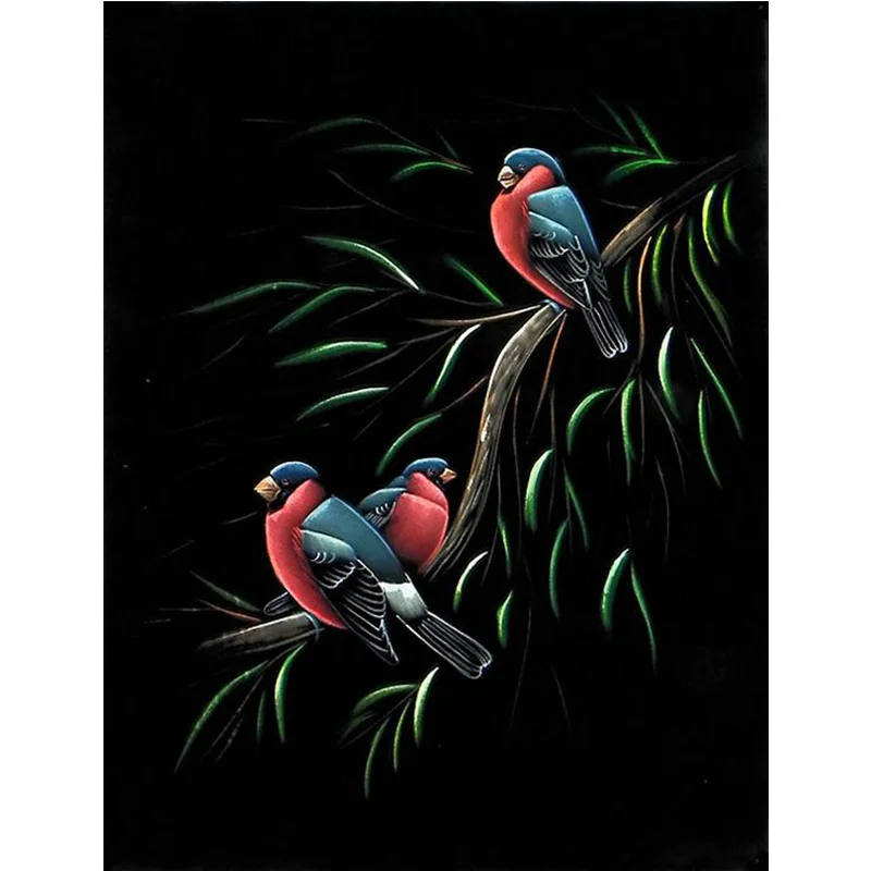 

Diamond Painting Colorful Birds Cross Stitch Kit Full Square Round Diamond Embroidery Animal Rhinestone Pictures Home Decor Gift