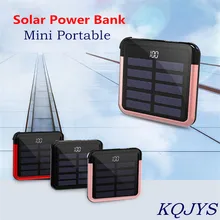 KQJYS Portable Mini Power Bank  For Xiaomi iPhone Samsung OPPO VIVO Huawei 10000mAh Mobile Power Digital Display Charger Solar
