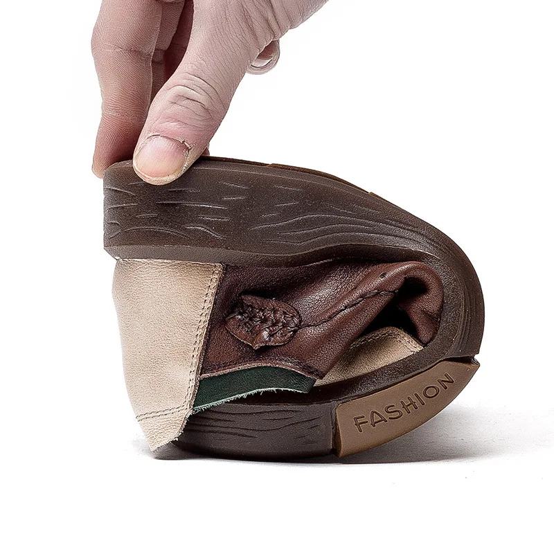 

GKTINOO Women Casual Shoes Fashion Breathable Genuine Leather Shoes Sneakers Women Flat Shoes Female Footwear