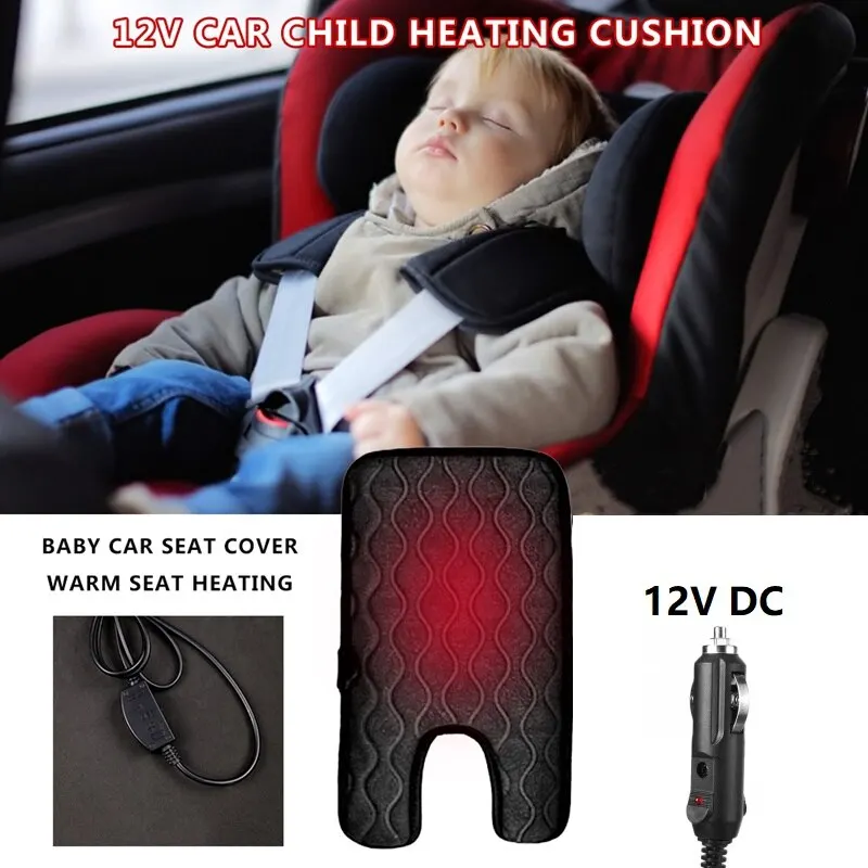 

27*55CM Baby Heating Cushion 12V Car Heating Pad Polyester Fiber 50±5°C Control Temperature Electric Seat Heated Cover Pad
