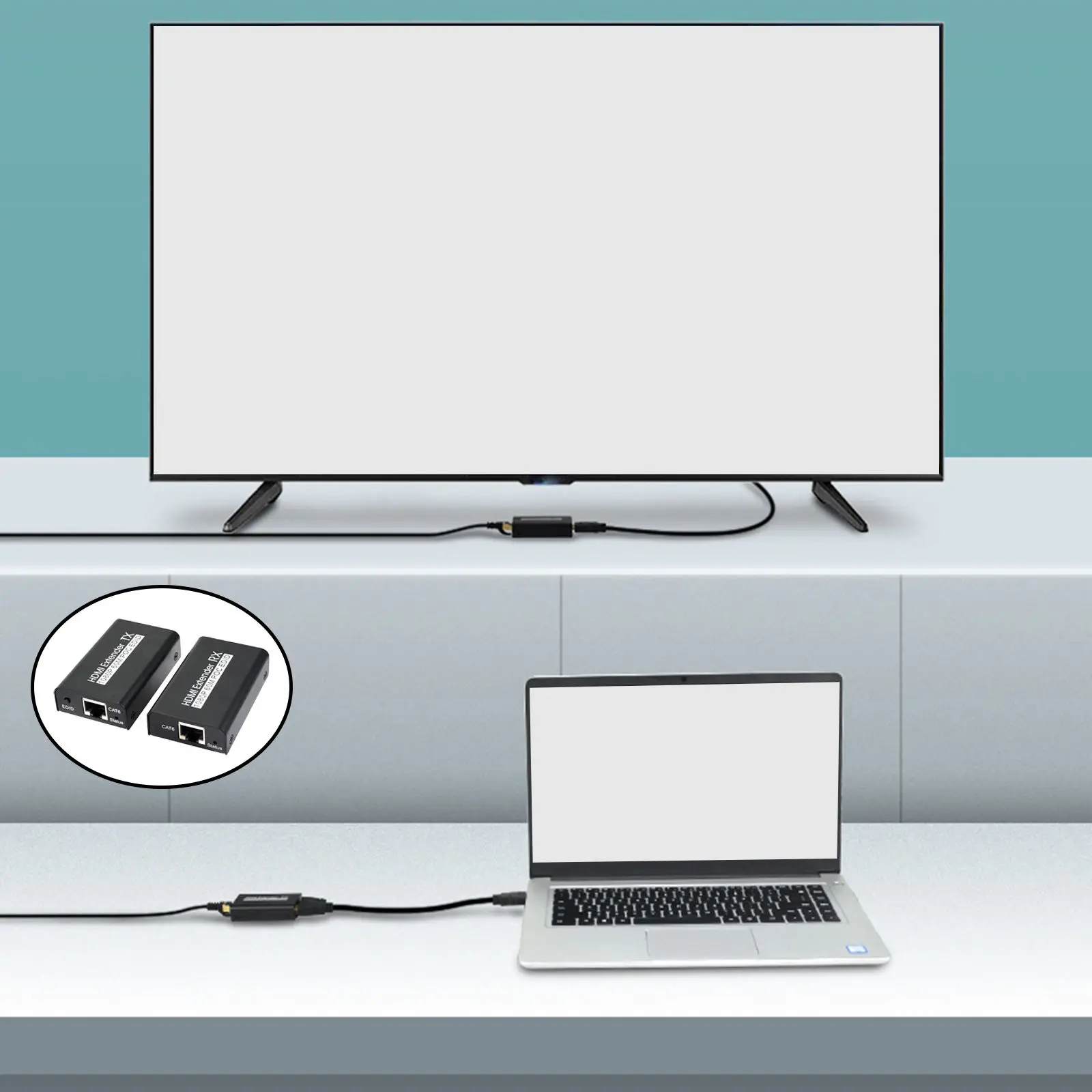 

HD мультимедийный интерфейс удлинитель 1080P глубокий цвет 196 футов/60 м HDCP1.2 передатчик приемник комплект адаптеров для HDTV монитора ПК