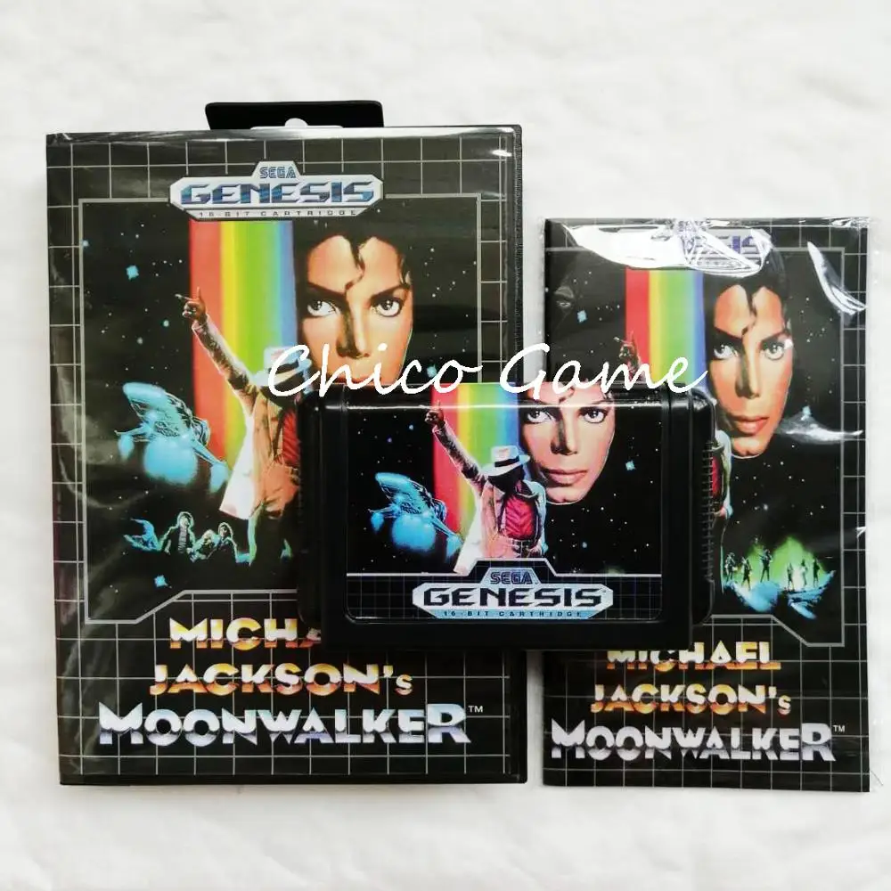 Moonwalker Micheal Jackson с коробкой и руководством для игровой консоли Sega MegaDrive 16 бит MD
