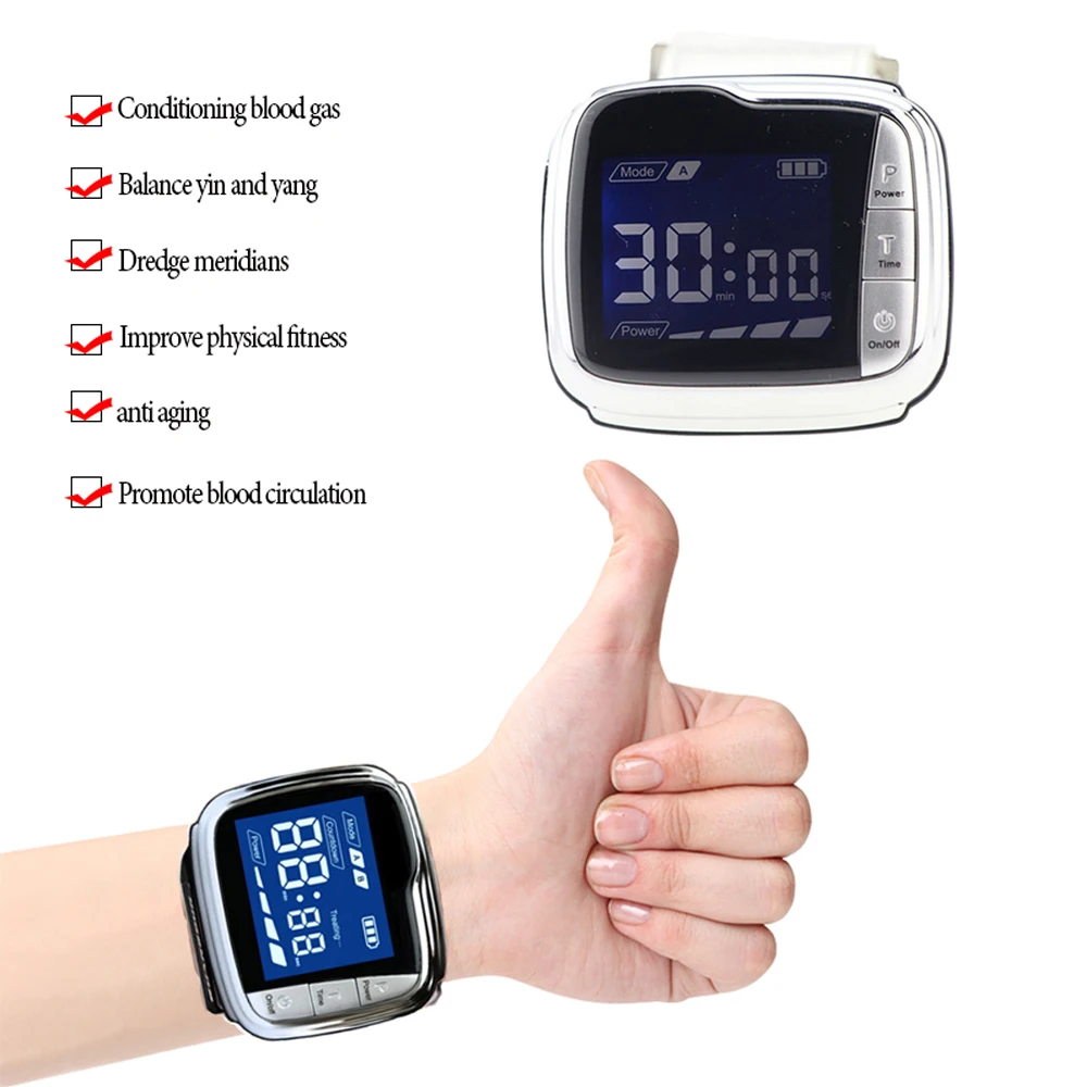 

Therapeutic Laser Watch Therapy Tinnitus Ear Infection Hearing Loss Otitis Media Laser Watch Tinnitus Physiotherapy LLLT 650nm