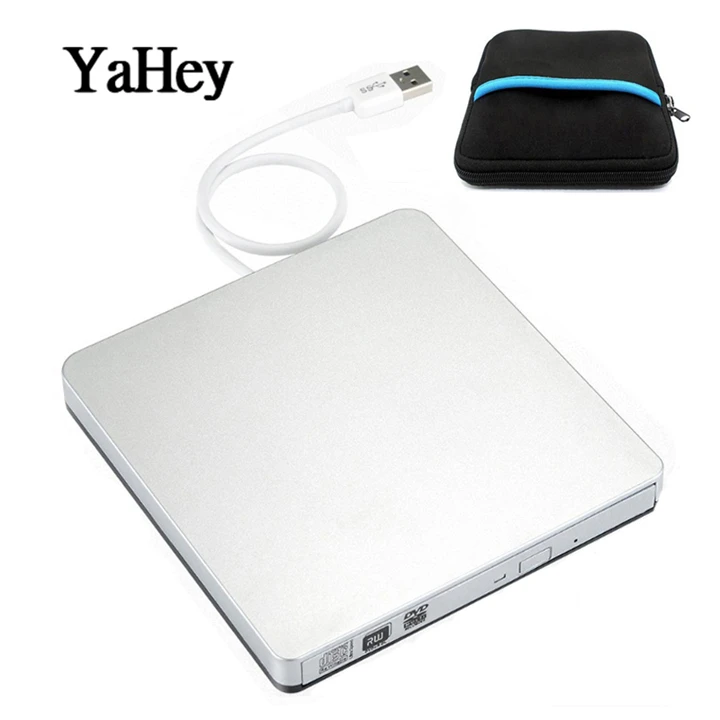 USB 2,0 DVD-RW горелки внешний dvd-плеер CD/DVD rom Оптический привод писатель ридер рекордер для ноутбука+ чехол для привода сумка