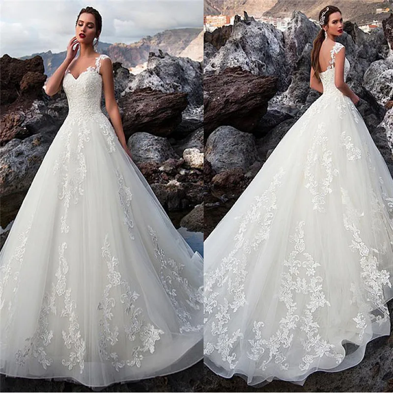 Потрясающее бальное платье для женщин свадебное свадебные платья на шнуровке