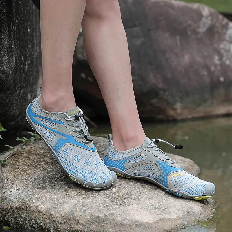 Summer Barefoot Aqua Water Shoes New Beach Shoes Women Upstream Shoes For Men Wading Shoes Outdoor Swimming Gym Fishing Footwear