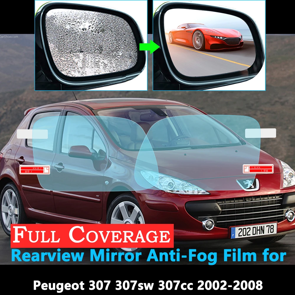 Полноразмерная Защитная пленка для Peugeot 307 307sw 307cc SW 2002 ~ 2008 Автомобильное зеркало