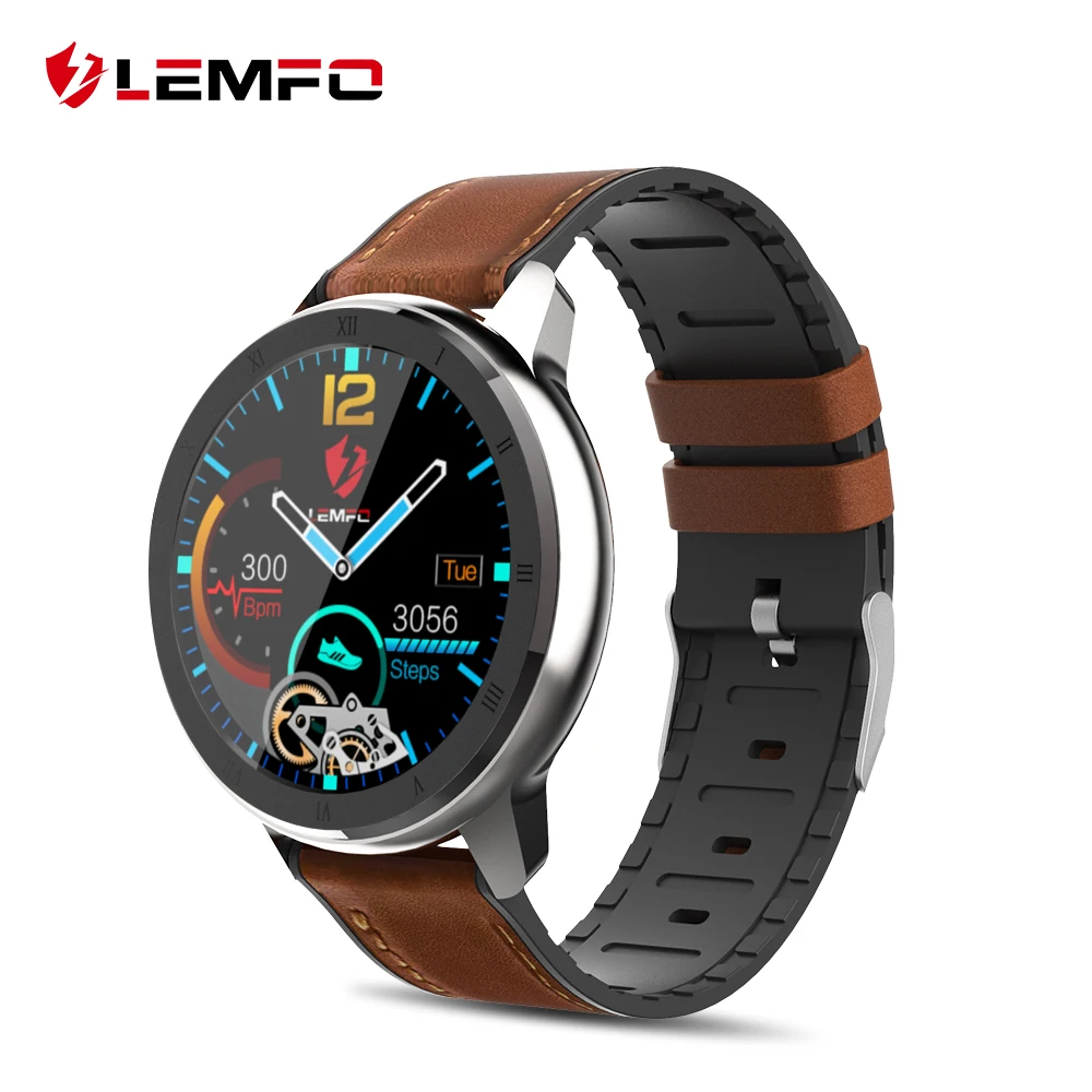 LEMFO ELF2 Смарт-часы Полный сенсорный экран 1,3 дюймов PPG+ ЭКГ 360*360 HD разрешение BT5.0 ТПУ ремешок сменные спортивные умные часы