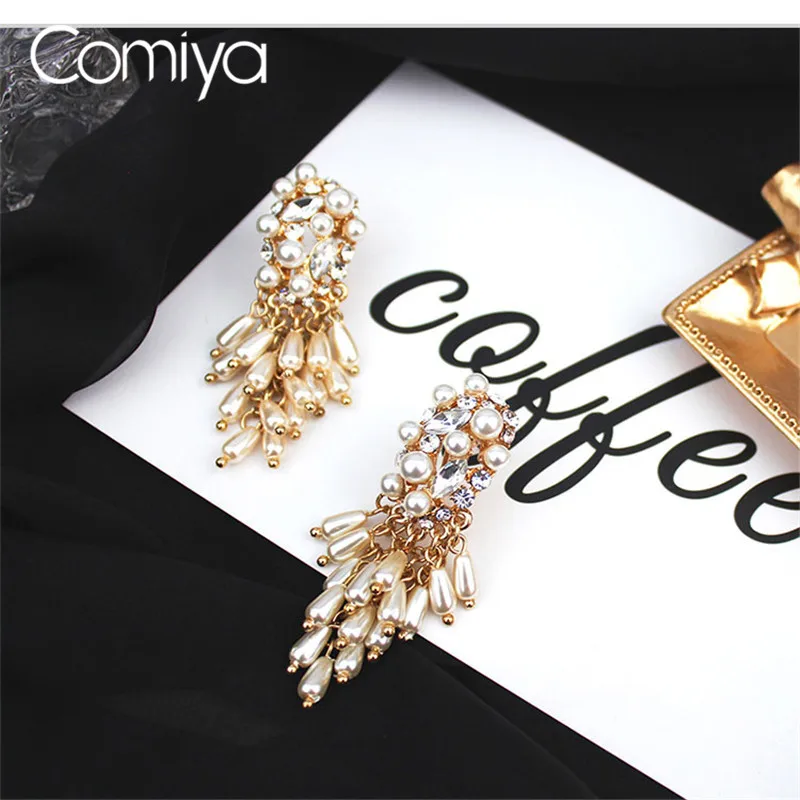 Женские Висячие серьги Comiya серьги-подвески из сплава цинка золотого цвета с