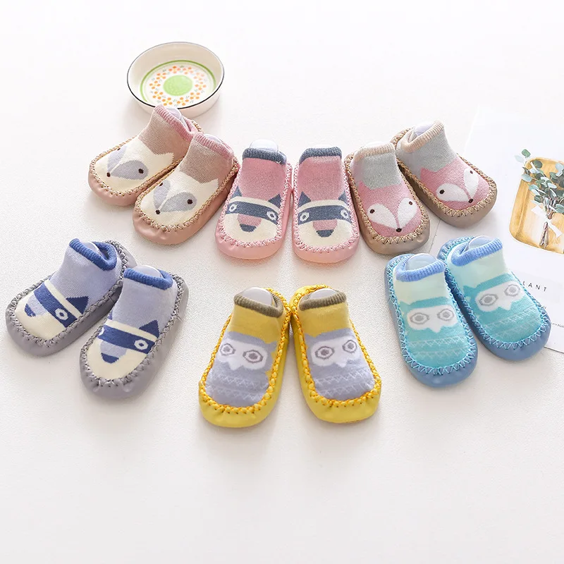 

Baby Socks Shoes Soft-Sole-Sock Rubber-Soles Anti-Slip Newborn Infant Winter Children