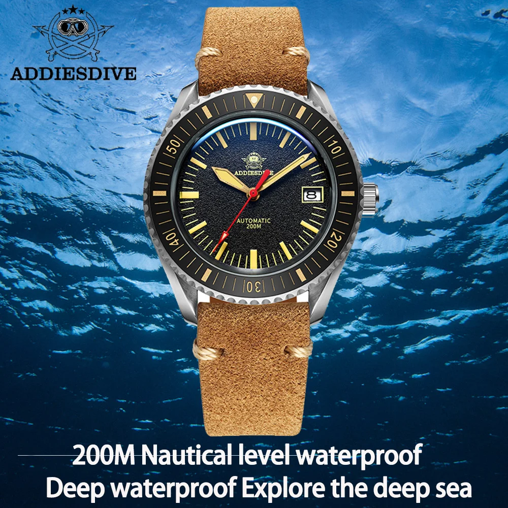 

AddiesDive New AD2105 Automatic Mechanical Watch Sapphire Crystal 200m Diving C3 Luminous Watch Ceramic Bezel NH35 Men's Watches