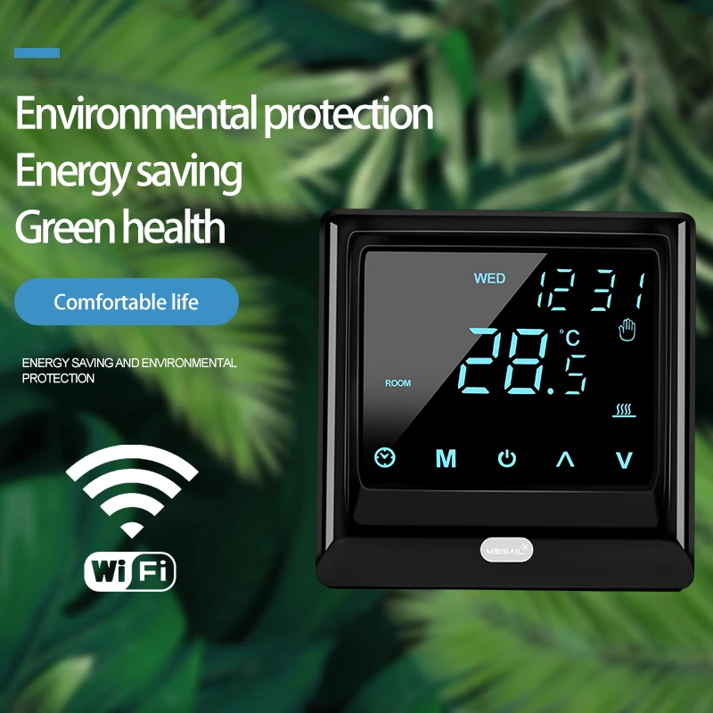 Tuya WiFi умный термостат ЖК-дисплей Дисплей Высокоточный Температура Управление