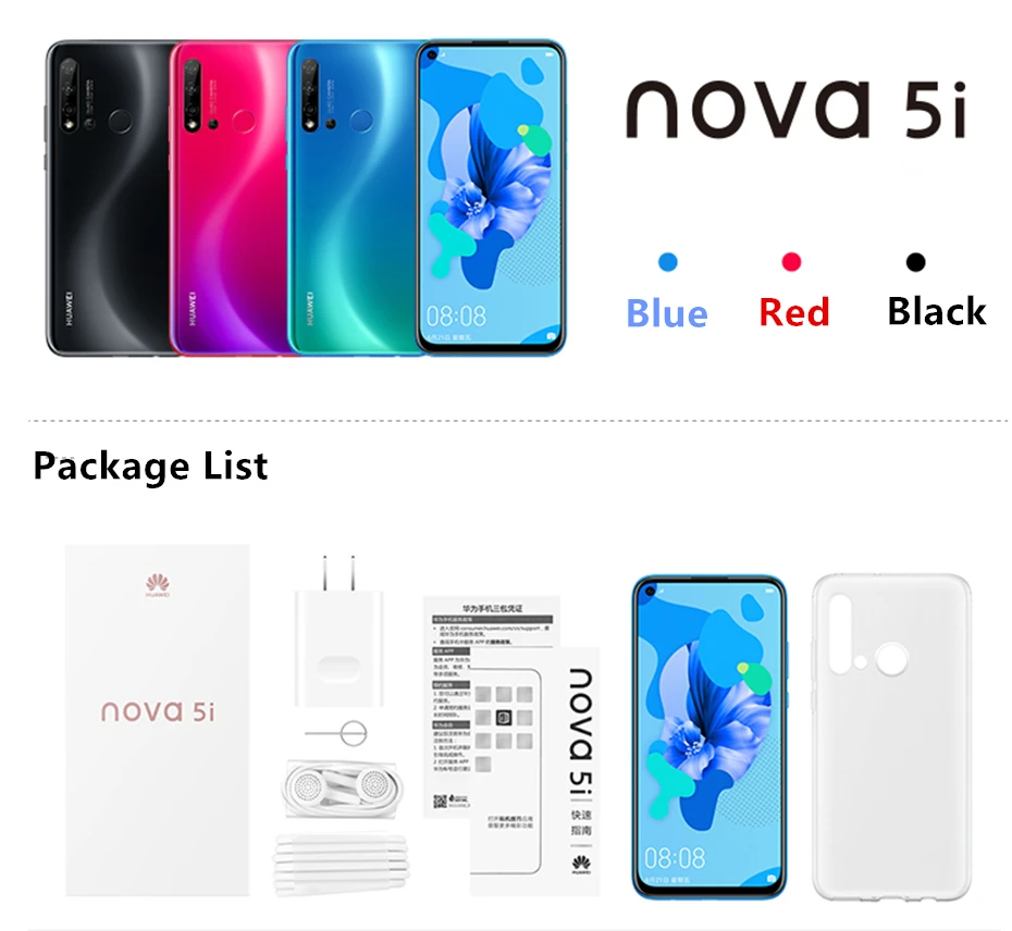 Мобильный телефон huawei Nova 5i, 6,4 дюймов, 2310X1080 P, 6 ГБ, 128 ГБ, Восьмиядерный процессор Kirin 710, Android 9,0, отпечаток пальца, 4000 мА/ч
