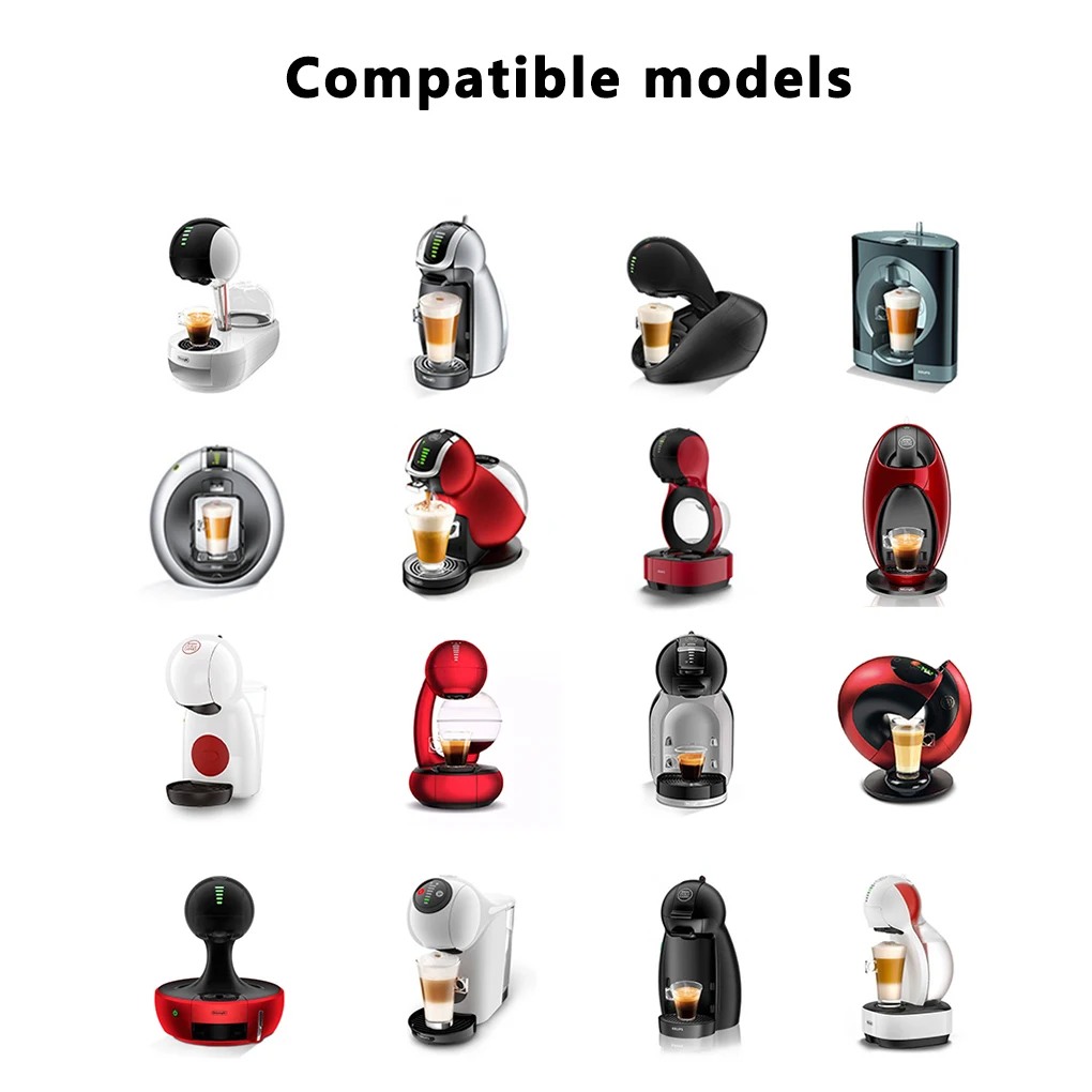 

Refillable Coffee Capsule Reusable Stainless Steel Coffee Cup Pod With Brush And Spoon Pod Replacement For DOLCE GUSTO