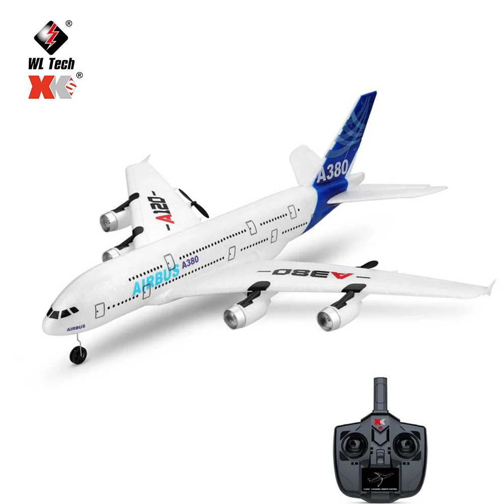 WLTOYS A120 A380 Rc самолет 2 4 ГГц 3CH RC с неподвижным крылом RTF режимом Самолет игрушки для