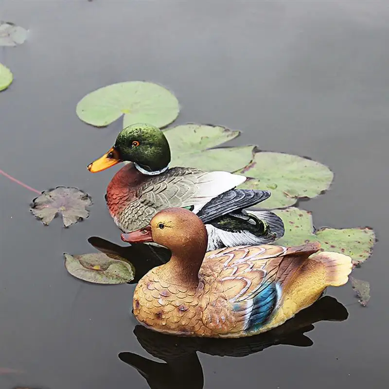

Duck Decoy Floating Duck Statue Decoration Pond Resin Ornament Ducks Mallard Animals Statues Ornament for Pond Indoor Outdoor