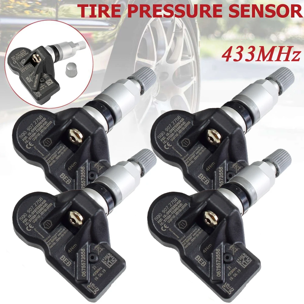 4 шт. датчик давления в шинах 5Q0907275B 433 МГц TPMS датчик для VW Passat 8 Amarok Arteon Beetle 3 Crafter 2 Tiguan 2 Sharan