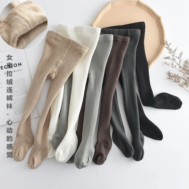 

Суперплотные зимние детские хлопковые мягкие колготки с флисовой подкладкой для 0-10 лет, однотонные детские колготки для маленьких девочек