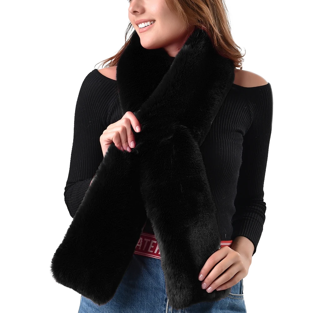 Женский зимний шарф из искусственного меха | Аксессуары для одежды