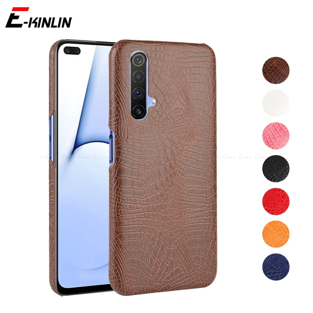 Чехол для телефона из змеиной крокодиловой кожи OPPO Realme Q X2 X7 X Lite X50 Pro M X3 Super